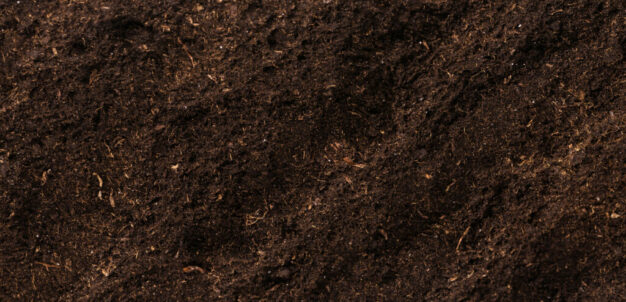 Soil for plant isolated on white background.