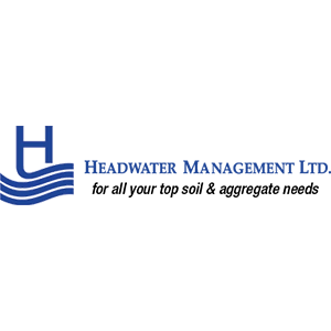 Blue real estate logo with building and waves